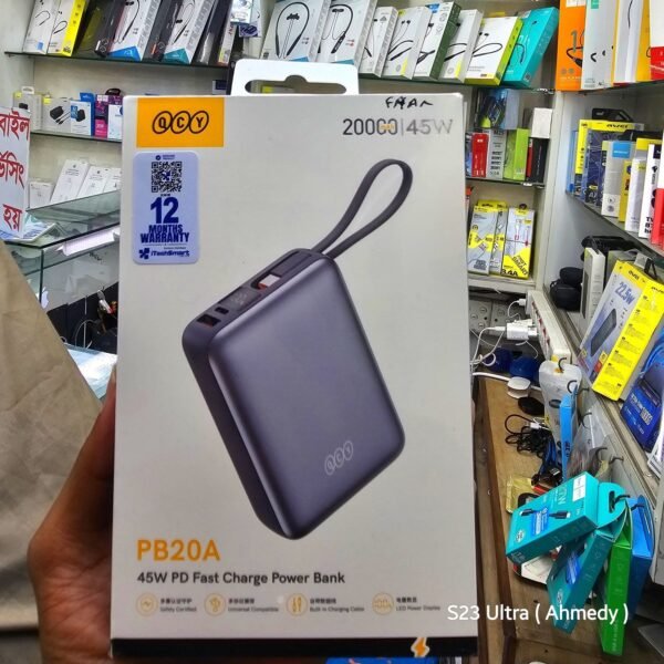 QCY PB20A 45W PD Fast Charge Power Bank - 20000mAh